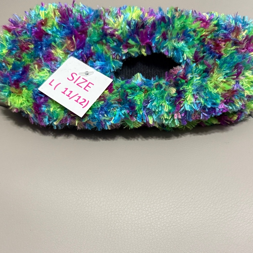 Colorful Fuzzy Slippers
